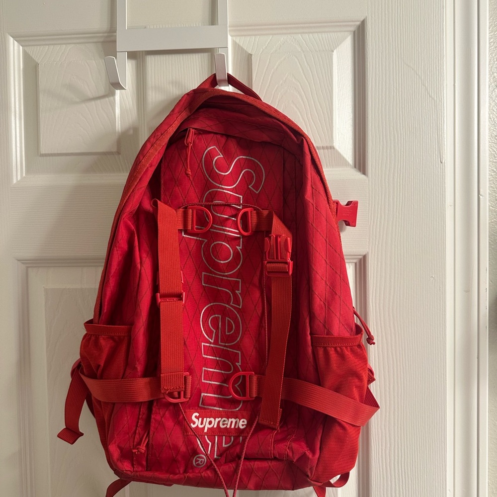 Supreme Red Backpack Streetwear Essential